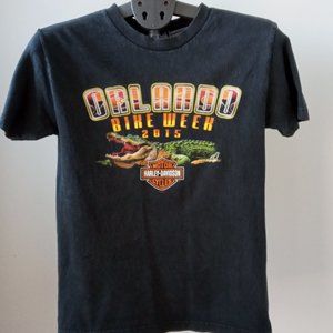 Harley Davidson Orlando bike week two sided graphic Tee